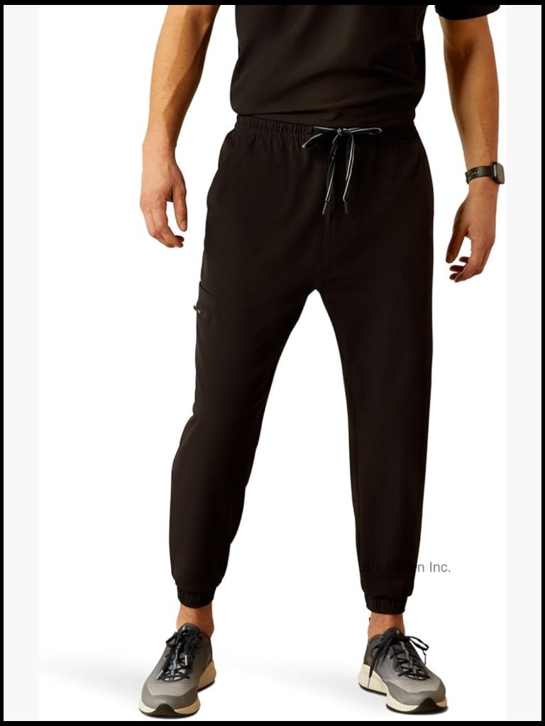 Men's Drew Cargo Stretch Jogger Scrub Pant With Elastic Waistband